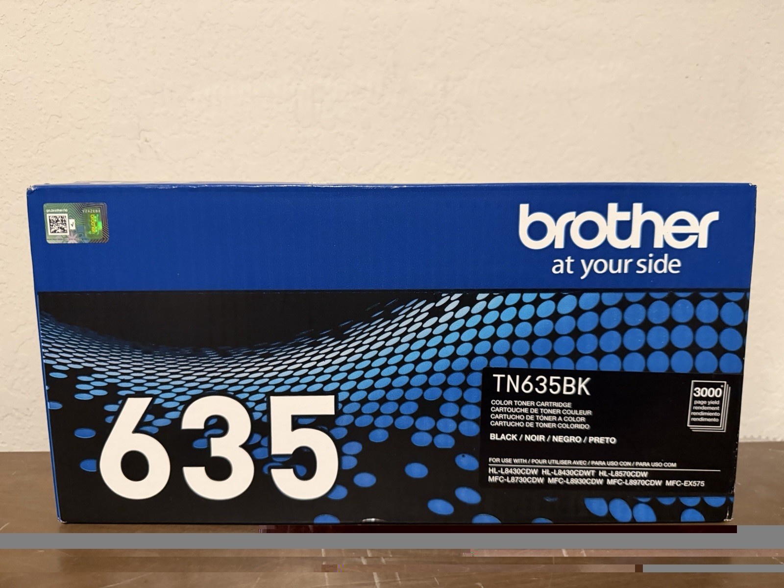 Brother 635 BLACK Toner Cartridge NEW Sealed TN635BK