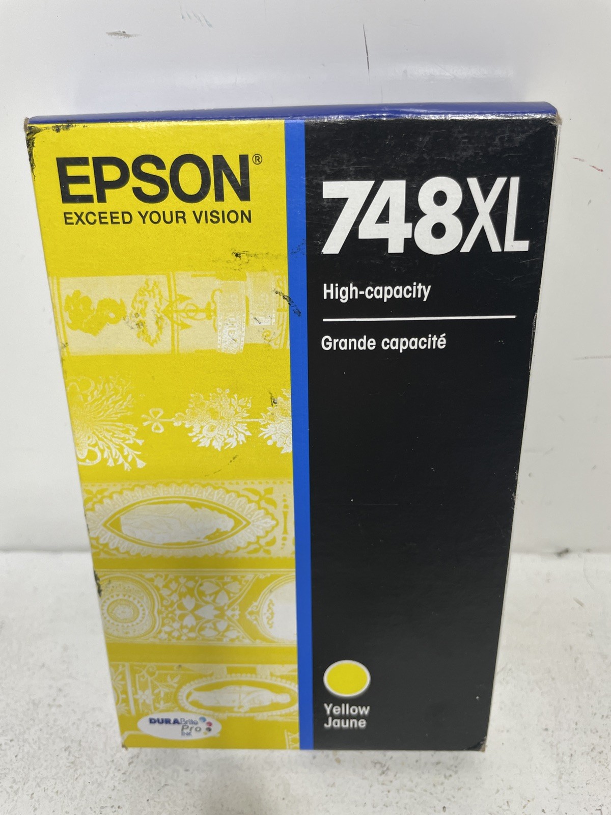 Epson 748XL Yellow Ink - New Sealed Genuine Exp 7/2027