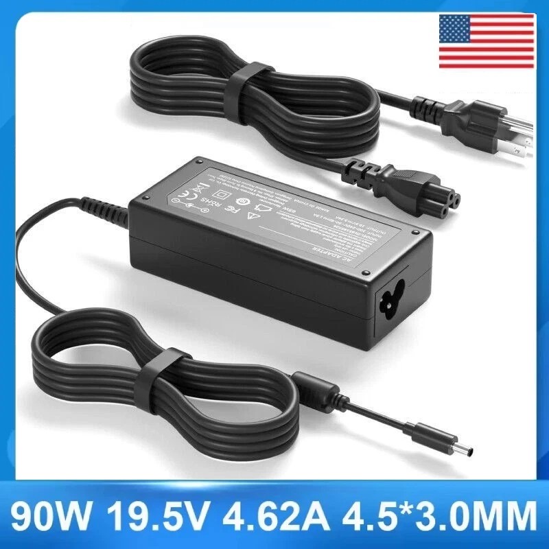 Laptop Charger For Dell 90 Watt Charger AC Power Adapter 4.5mm 90W 7HRTX RT74M