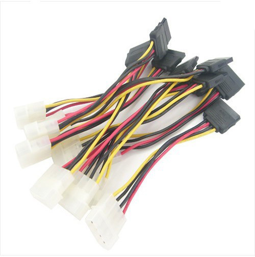 LOT10/10PCS NEW IDE to Serial ATA SATA HDD Power Adapter Cable PC Power Splitter