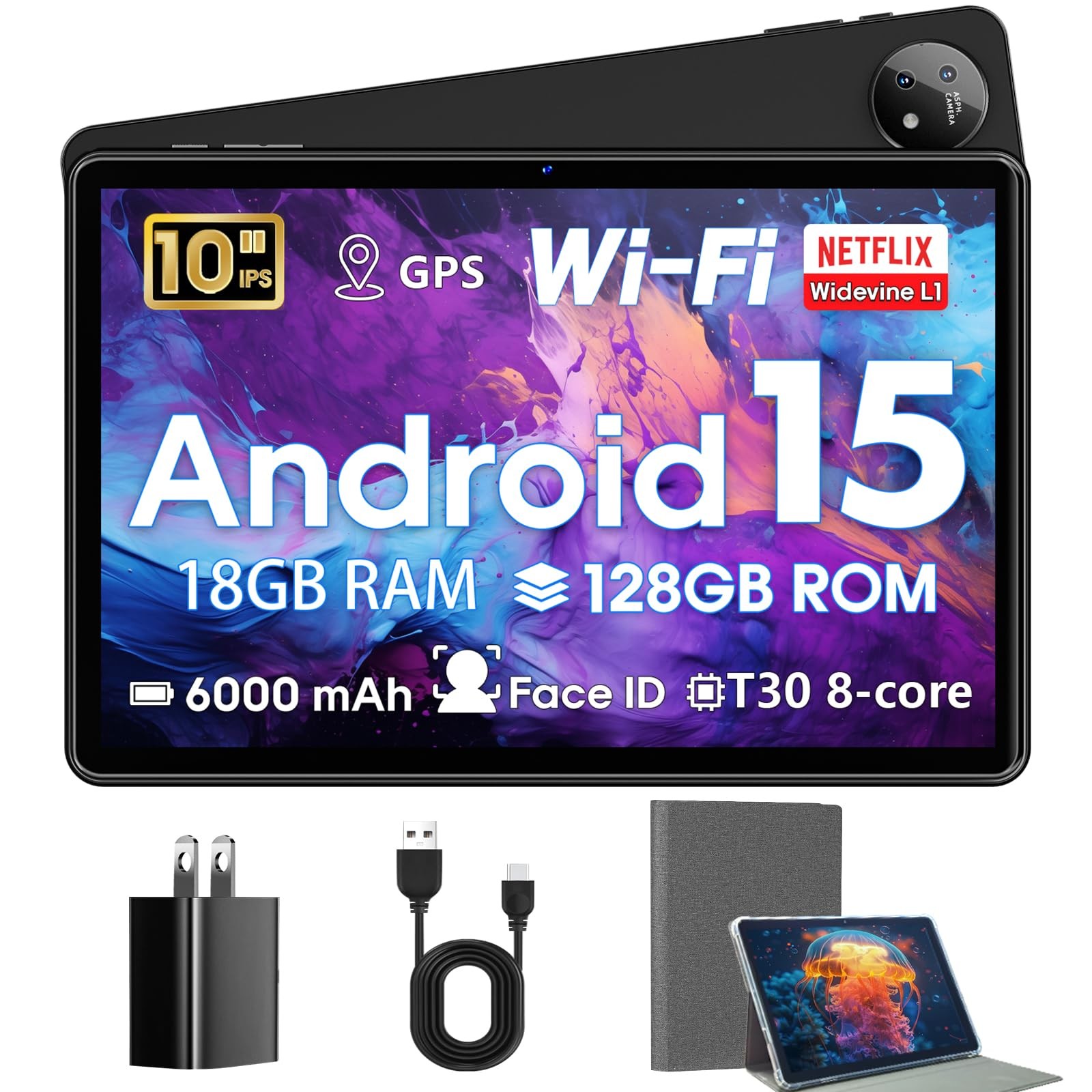 Hasskya K70 10 Inch Android Tablet with Gemini AI for Gaming Work