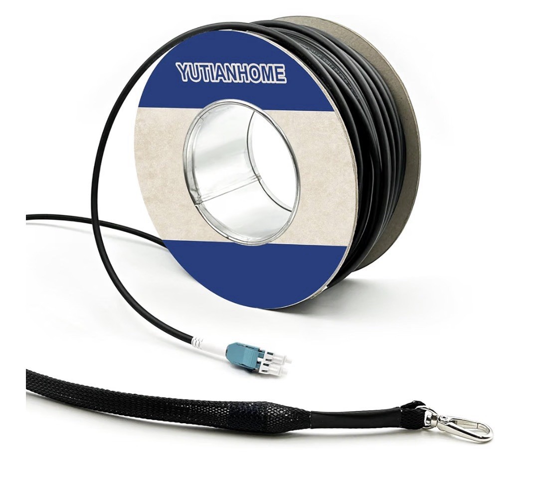 Yutianhome Fiber Optic Cable LC/uniboot-LC/uniboot  TPU 5.0mm 200M (656 ft) OM3