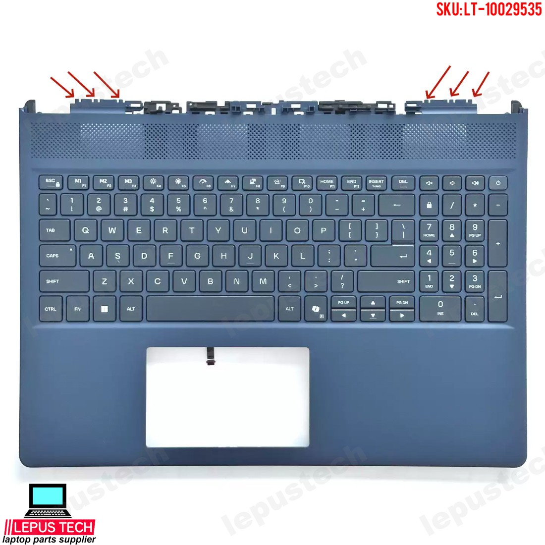 Dell Alienware 16 16X Aurora AC16250 AC16251 backlit US keyboard palmrest 09PJHV