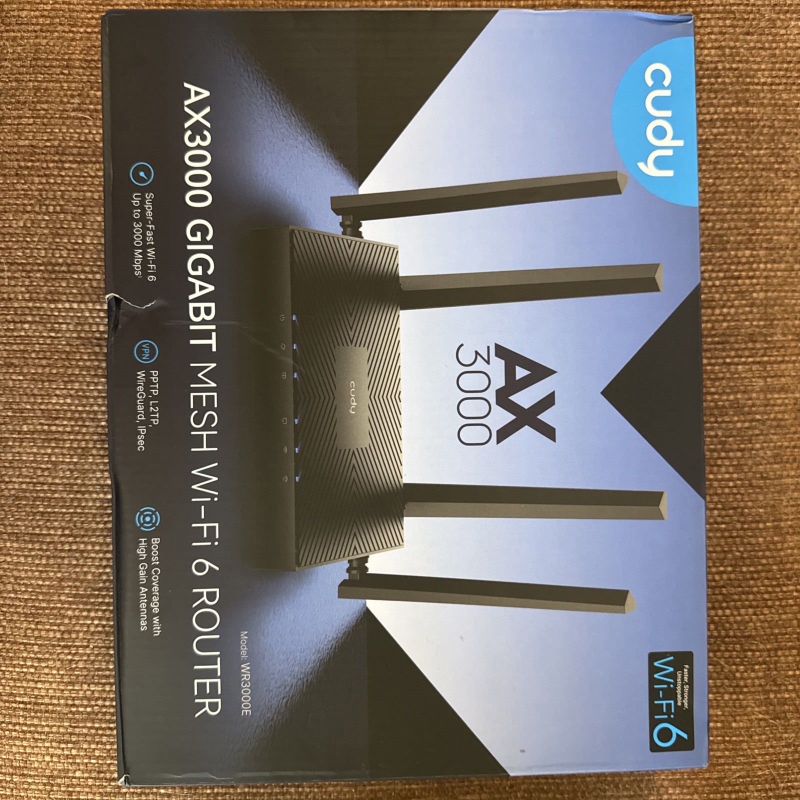 Cudy AX3000 Gigabit Dual Band Wi-Fi 6 Mesh Router Retail Model: WR3000E