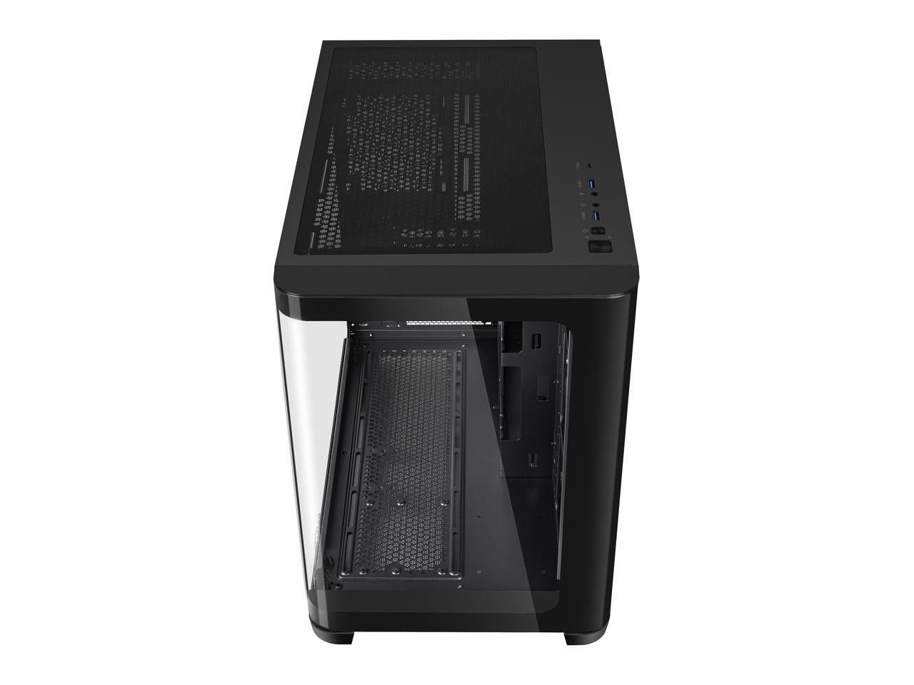 Mid-Tower PC Case, Curved Tempered Glass, USB Type-C, ATX/MATX/ITX SAMA