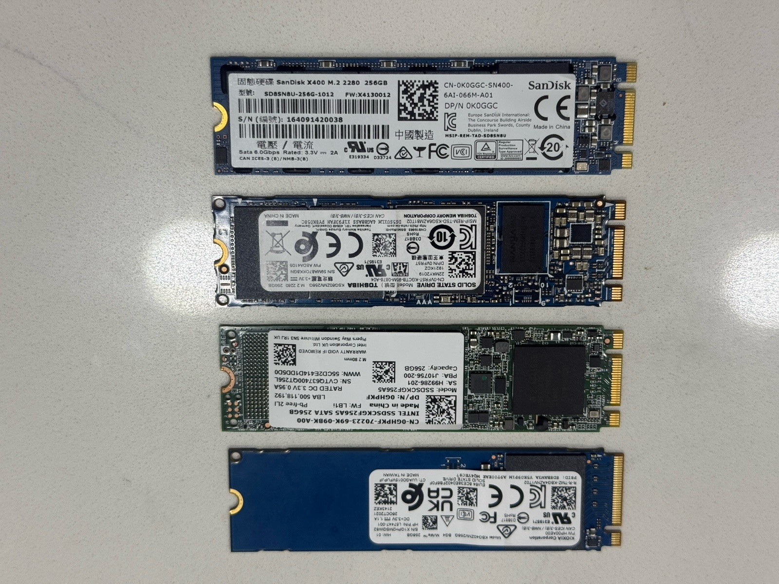 Lot of 4 | 256gb nvme ssd | For Parts |