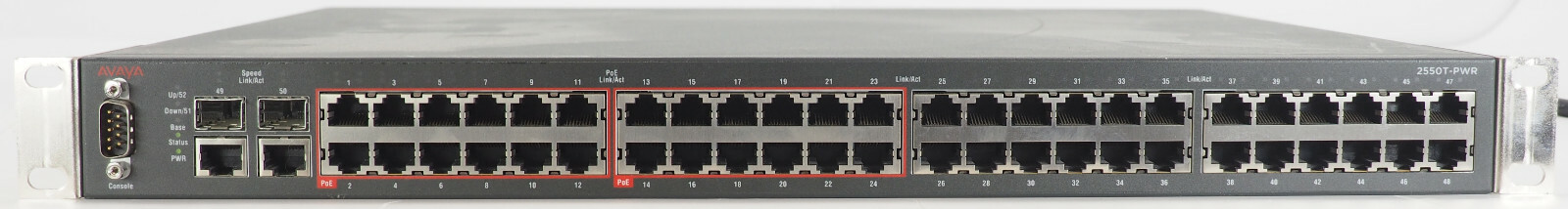  Avaya 2550T-PWR AL2500A 12-E6 48 Port Ethernet Routing Switch 