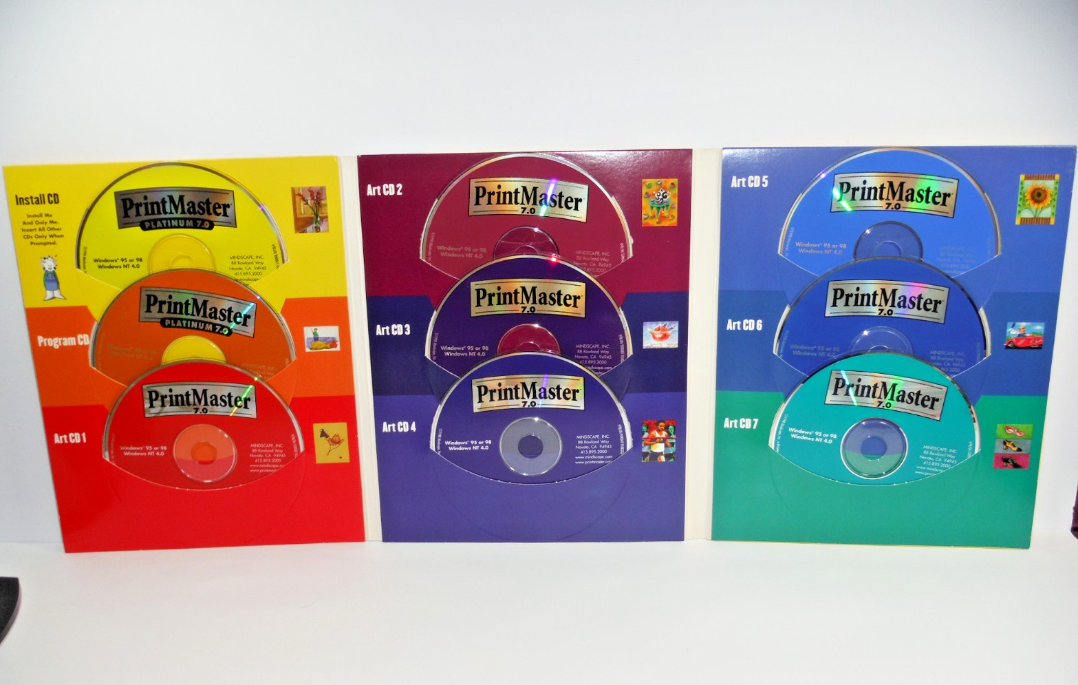 PrintMaster Platinum 7.0 Windows 95, 98, NT 4.0 Install Program 9 CDs Software