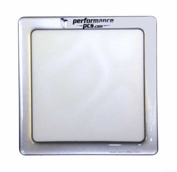 DEMCiflex 80/92mm Magnetic Fan Dust Filter PPCS Metallic Silver with White Mesh