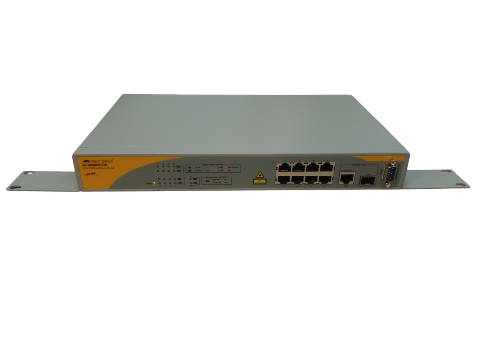 Allied Telesis/Telesyn AT8000/8POE 8-port POE Fast Ethernet Switch w/ Rack Ears