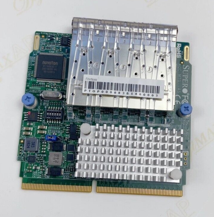 Supermicro AOC-MTG-i4S Quad Port X710 Chip 10GbE SFP+ Network Adapter  SIOM Card