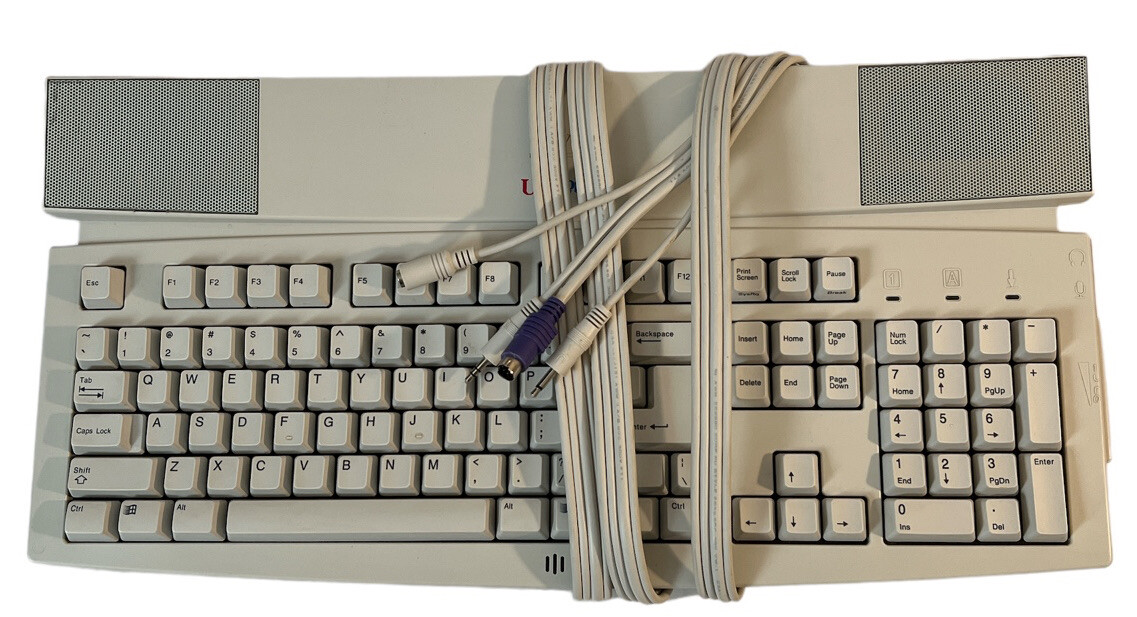 Vintage US Logic Clicky Clacky Mechanical Keyboard Untested