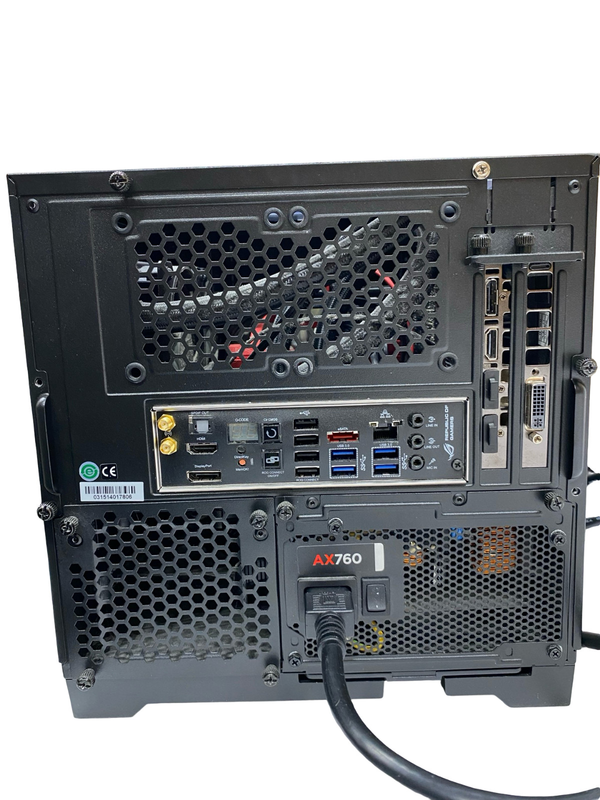 Custom Gaming PC ASUS ROG EVGA GTX 950 Corsair AX760 Liquid Cooled Parts #30