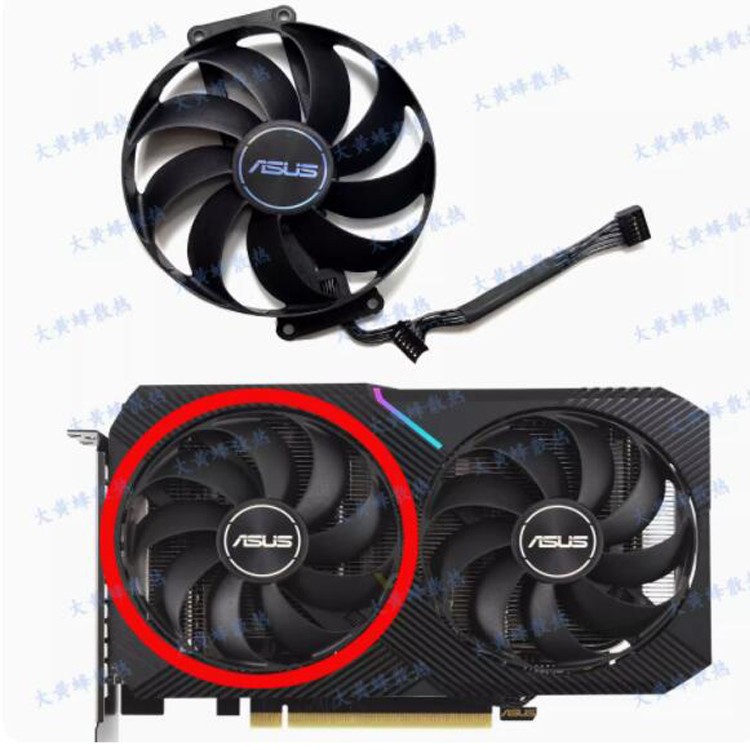 For ASUS RTX3060ti 3060 3050 DUAL MINI OC V2 Graphics Card Fan T129215SU