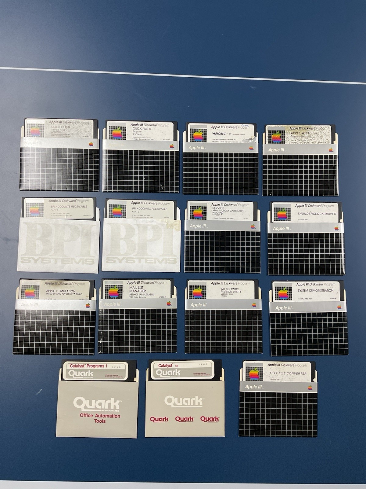 Vintage 1980 Apple lll 3 Computer Software, Set Of 15 Disks, VisiCalc, RARE