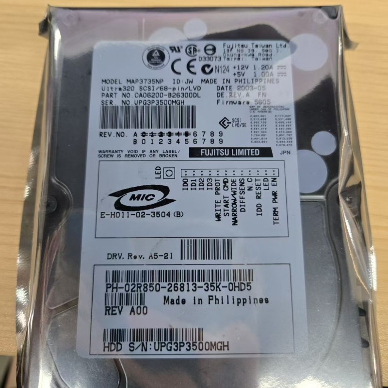 Used MAP3735NP 332934-001 10K 73G 72.8GB 68-pin SCSI Hard Disk