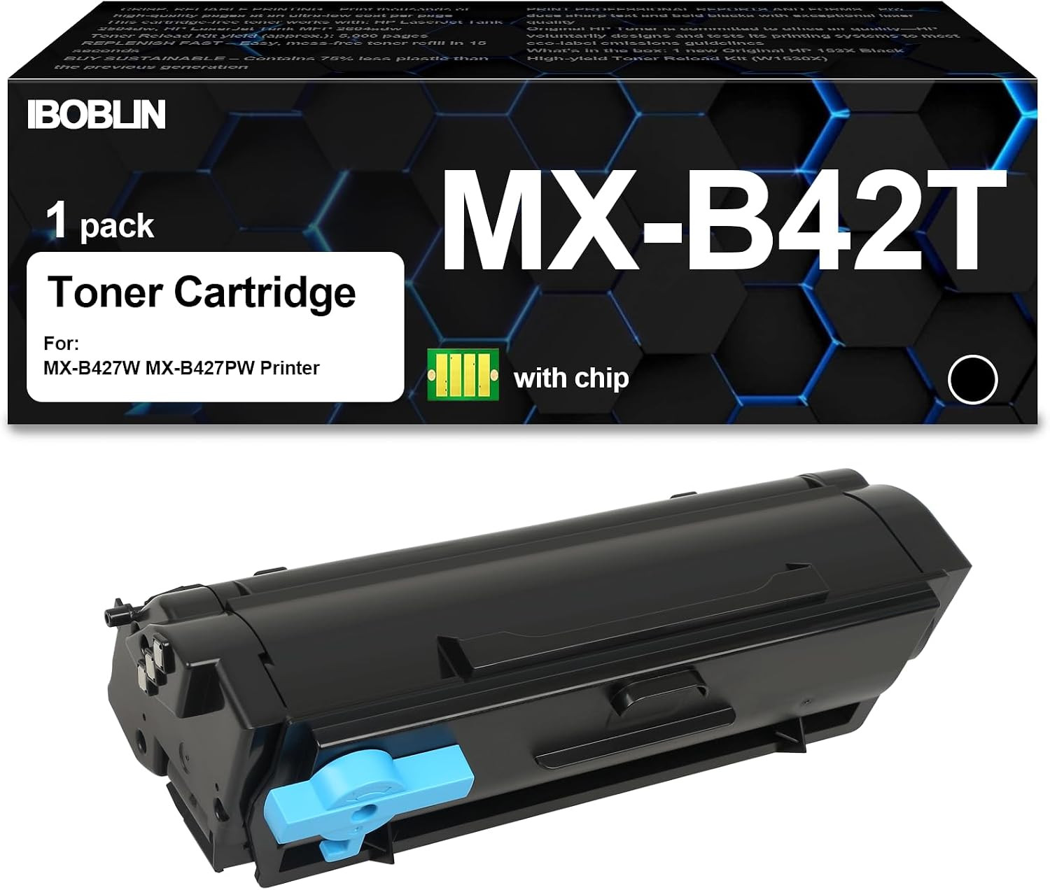 MX-B42T Toner Cartridge with Chip (25B3430) Replacement for Sharp Mx-B427W Toner
