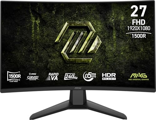 27 Inch Gaming Monitor, 1920x1080, 240Hz, 0.5ms, HDMI, VGA