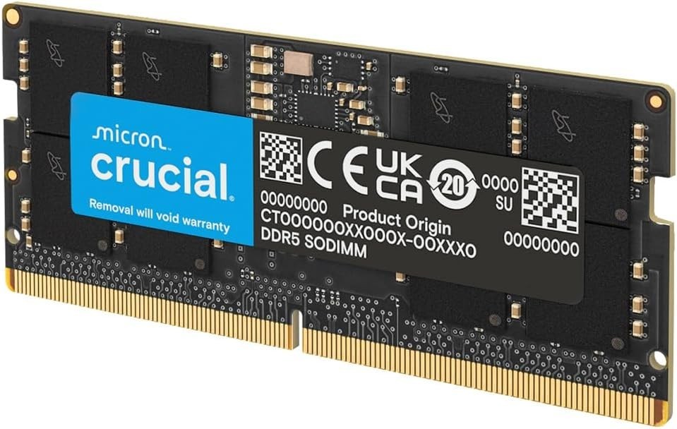 Crucial 16GB (1x16GB) DDR5-4800 SO-DIMM Laptop Memory Modules RAM CT16G48C40S5
