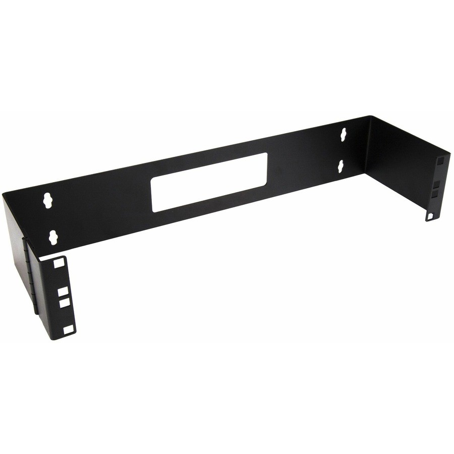 StarTech 2U 19in Hinged Wallmount Bracket for Patch Panels - Black