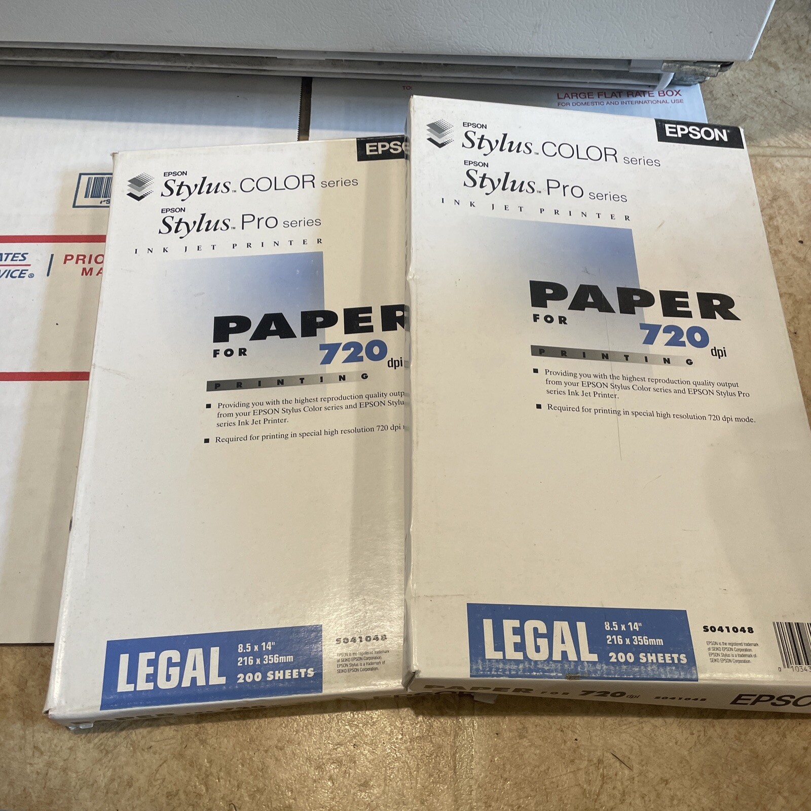 Epson S041048 Ink Jet Paper Glossy Paper for 720 dpi 8.5x14 400 Sheet Packs