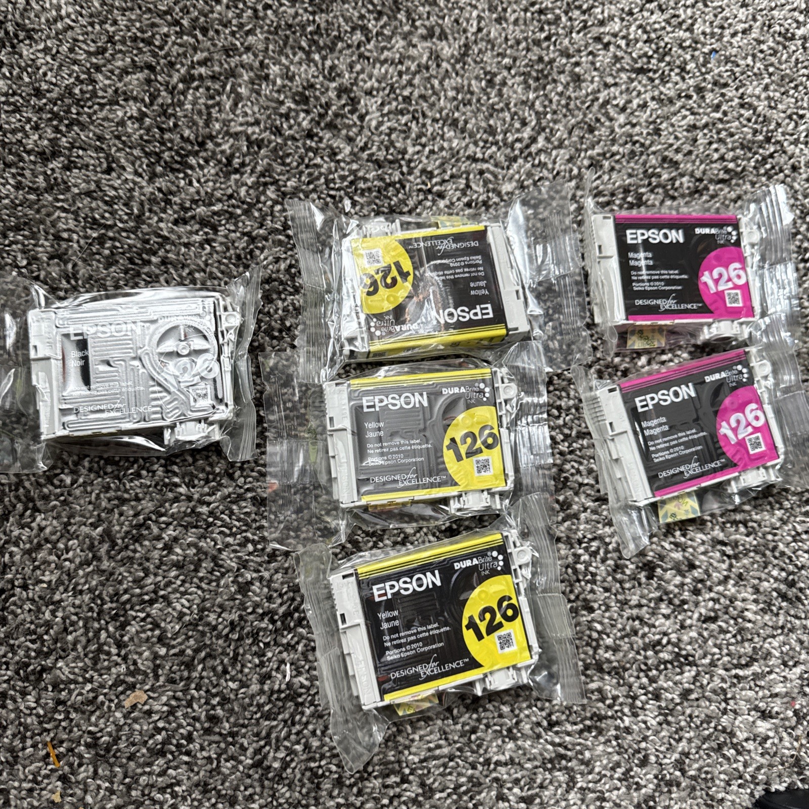 Genuine Epson 127 1 Black 3 Yellow 2 Magenta New