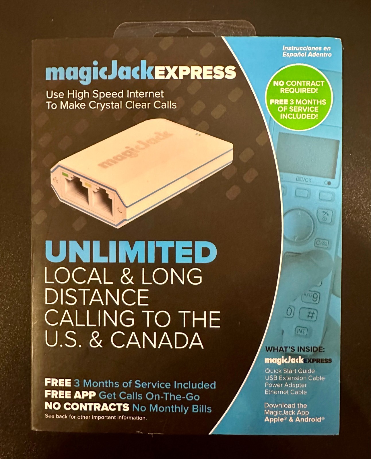 Magic Jack Express Unlimited Local & Long Distance Calling Version 13