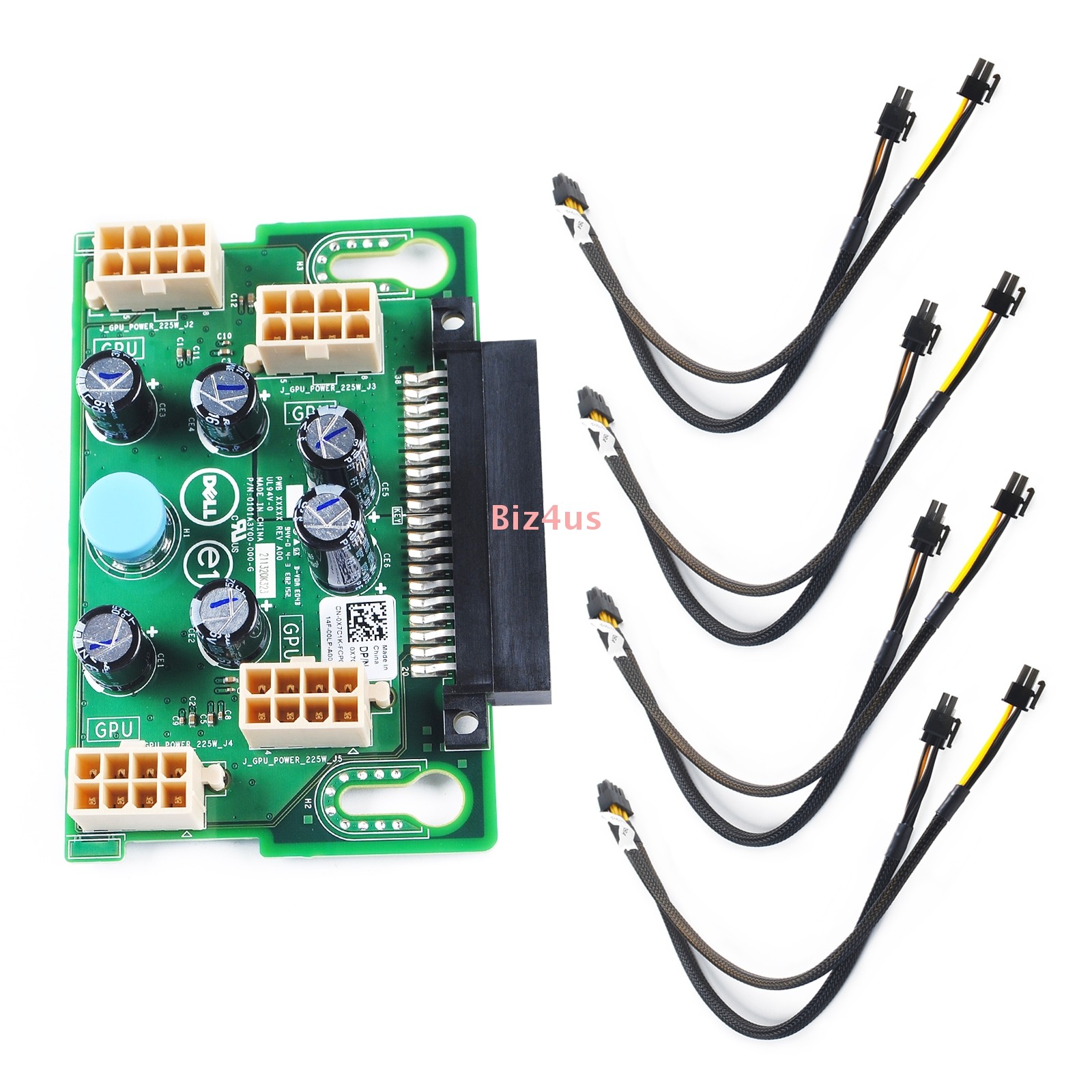 For Dell Poweredge T630 T640 GPU Power Supply Expansion Board X7C1K+ 4x Cables