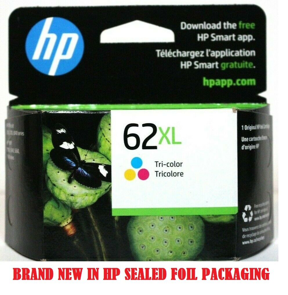 Genuine Original OEM HP 62XL Tri color Ink cartridge for Envy Officejet Printer