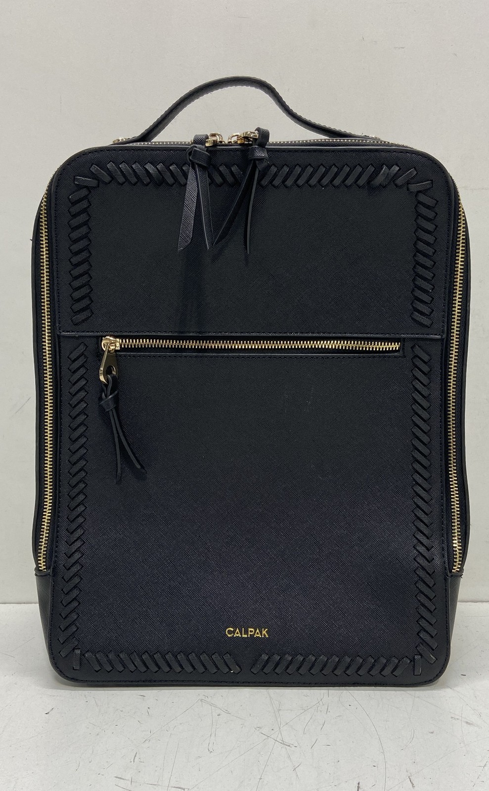 Calpak Black Kaya Laptop Backpack Travel Bag Gold Hardware Saffiano Style