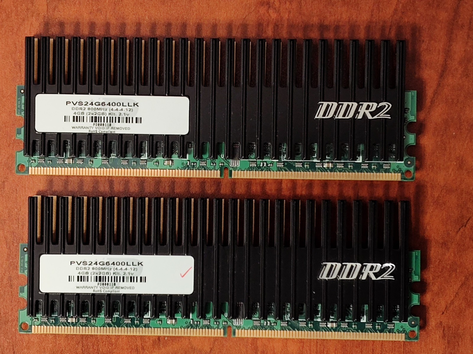 Patriot PVS24G6400LLK 4GB (2GBx2) DDR2-800 PC2-6400 Dual Channel RAM