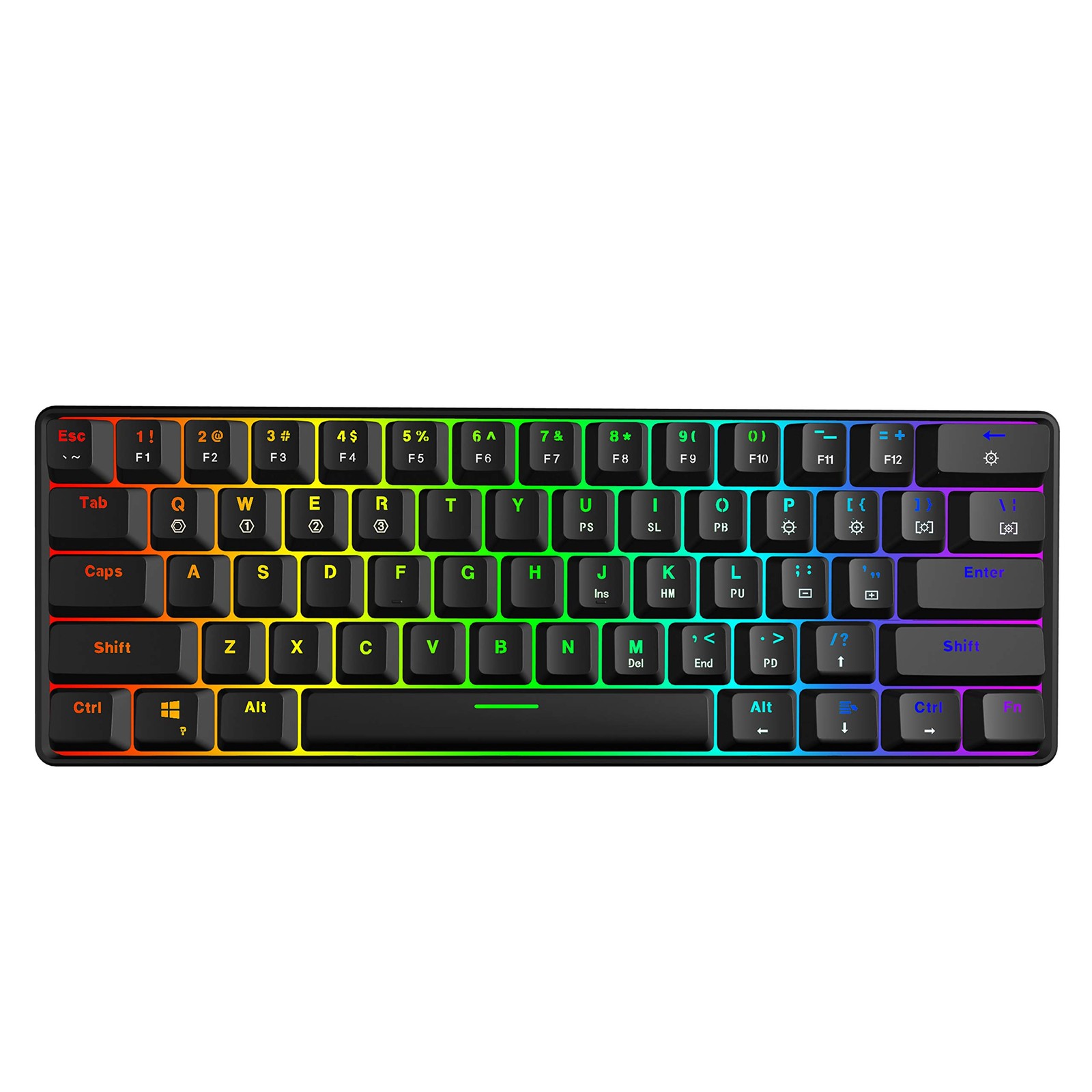 SKYLOONG GK61 SK61 60% Mechanical Keyboard 61 Keys Portable Small Full Keys P...