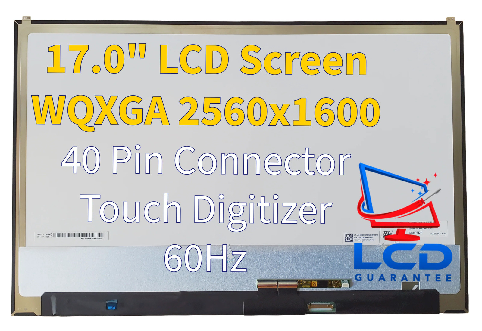 LG Gram 17Z90TL-H.AUB6U3 17" Touch Digitizer Glass Replacement LCD Laptop Screen