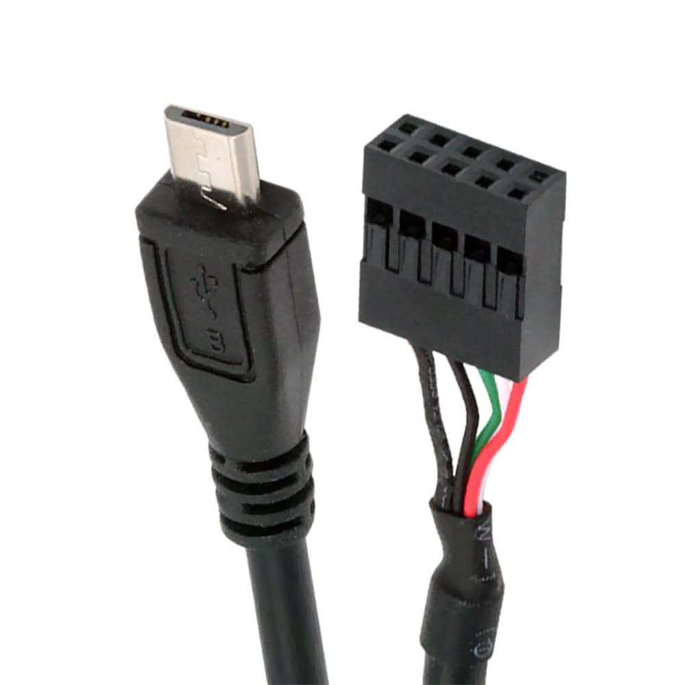 USB 2.0 Motherboard 9pin 10pin Header to Micro USB 5Pin Cable 50cm for Mini M