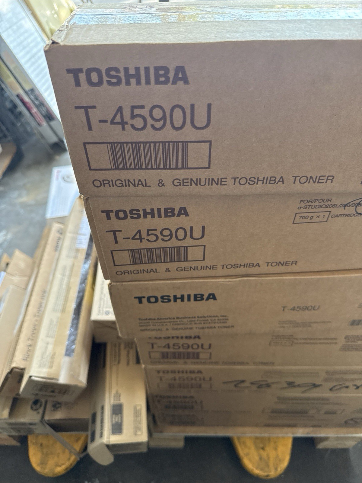 TOSHIBA 4 BOXES TOTAL T-4590U TONER CARTRIDGE BLACK NEW UNOPENED BOX ORIGINAL 