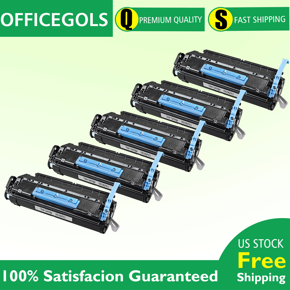 5PK CRG106 C106 Black Toner For Canon 106 Imageclass MF6530 MF6540 MF6531 MF6590