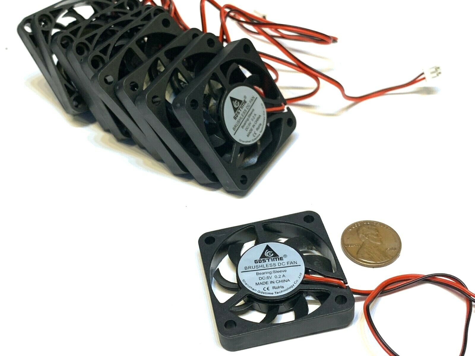 10 Pieces Fan 5v 4007 4cm mini slim small quiet 7mm gdstime 2pin heatsink