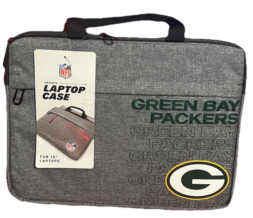 NFL Green Bay Packers Laptop Case For 13” Computer Padded Gray Sleeve New W/Tags