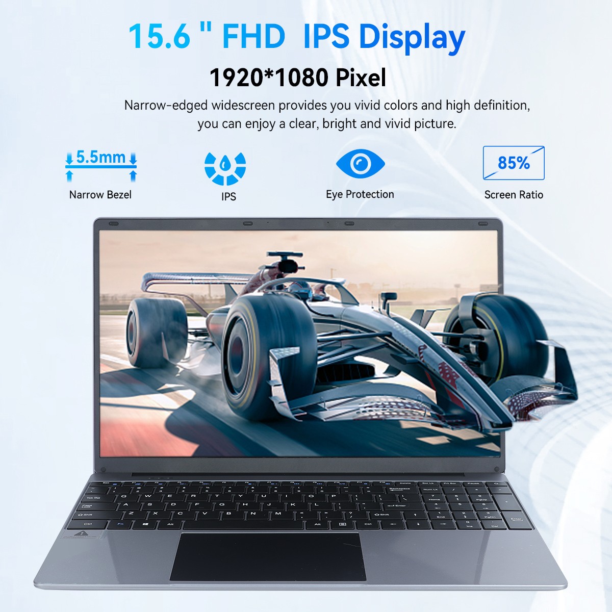 15.6 inch Laptop 16GB RAM 512 SSD Wifi 5G Bluetooth Intel-N5095 Core Win 11