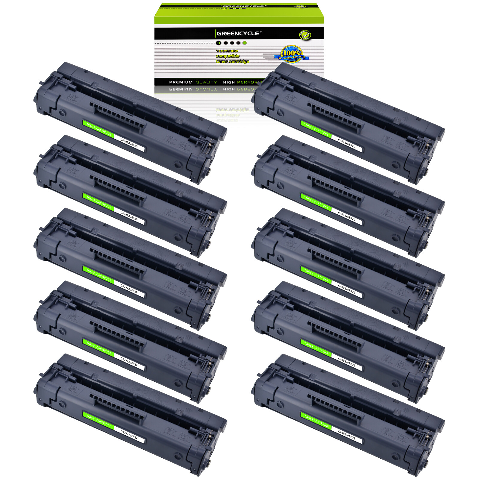 10PK C4092A Black Toner Fits For HP Laserjet 1100A 1100SI 1100SE 1100XI 3200SE