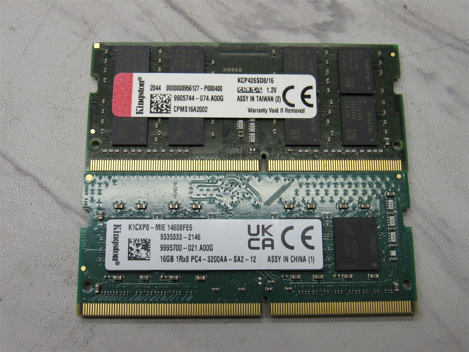 32GB KIT - 2x Kingston 16GB PC4-3200AA DDR4 25600 SODIMM RAM for LAPTOP