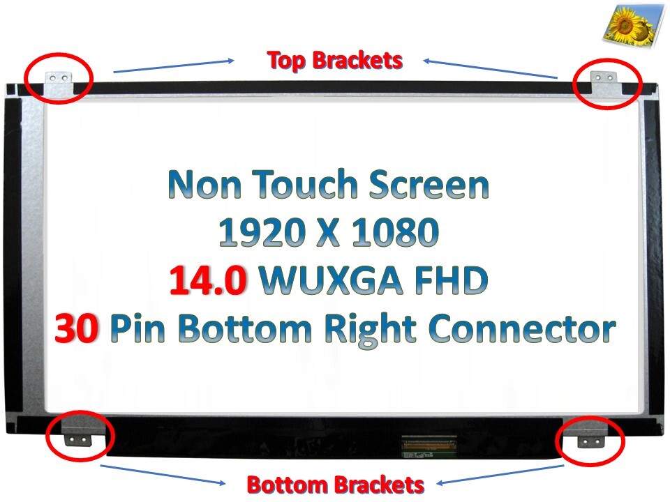 New 1080P 14.0" FHD IPS LCD Screen fits Lenovo FRU 00HT622 P/N SD10G84772