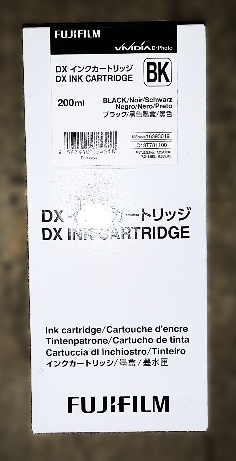 Genuine FujiFilm Vidia 16393019 Black Ink Cartridge Expired 2019-2022