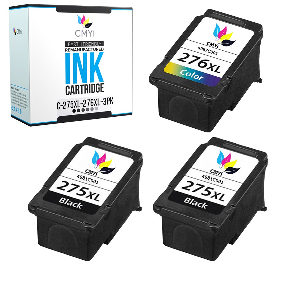 3 Pack PG-275XL CL-276XL for Canon 275XL 276XL PIXMA TR4720 TR4722 TS3520 TS3522