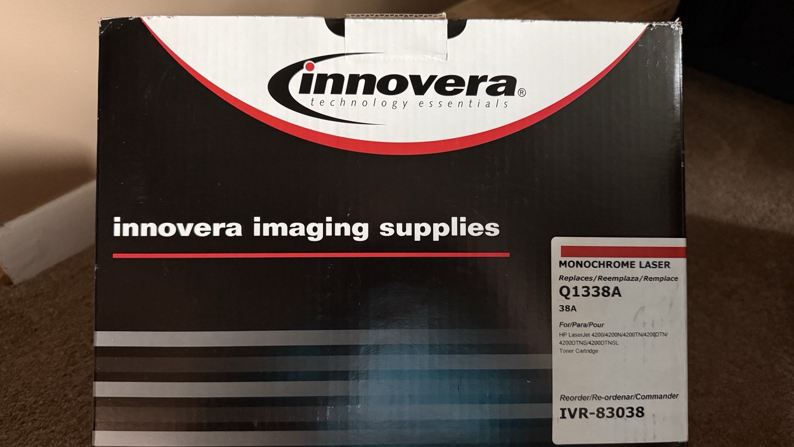 1-PK Compliant Toner Cartridge Replacement for HP Q1338A - 38A INNOVERA BRAND