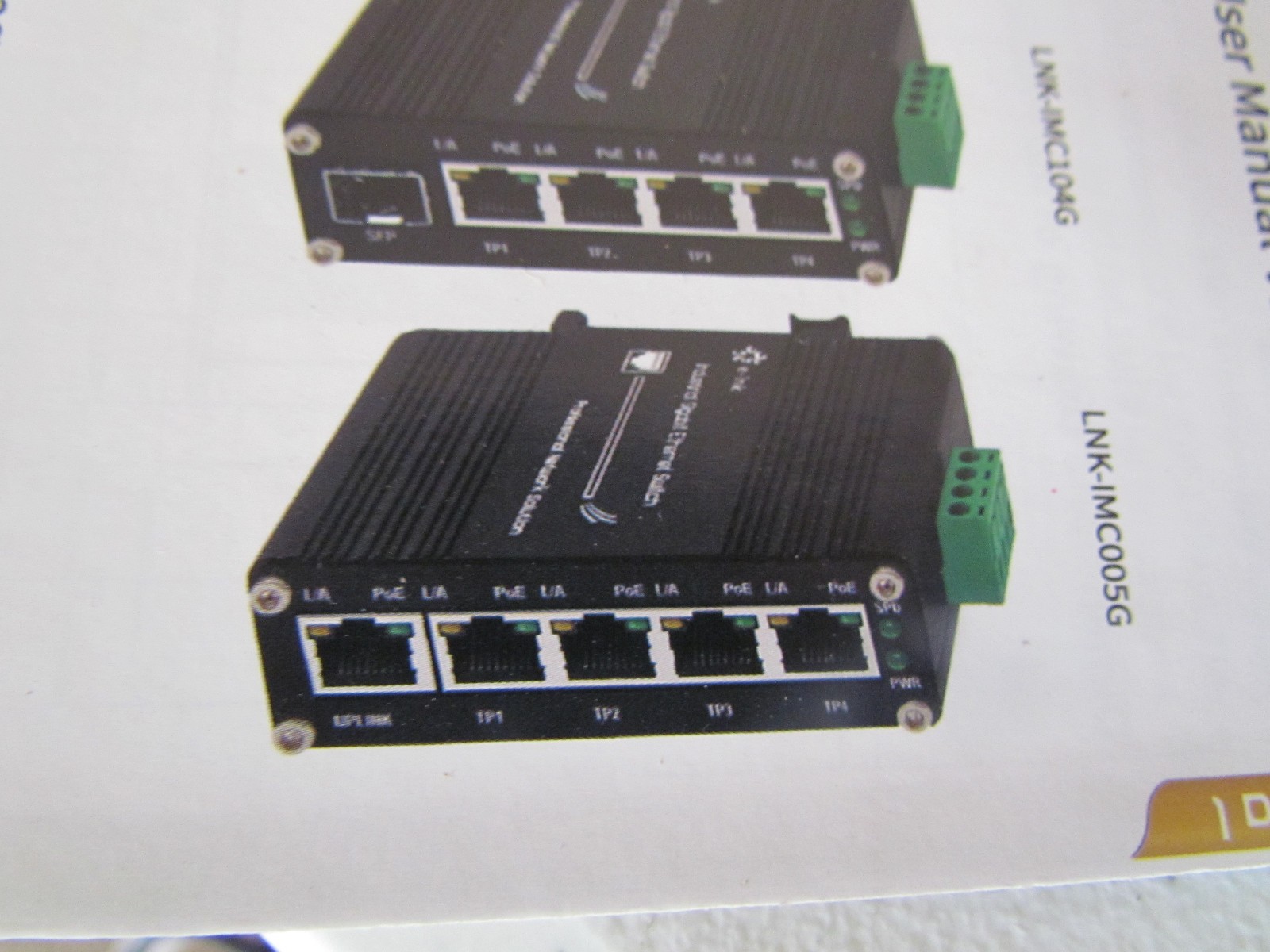 e-Link LNK-IMC005G Industrial Gigabit Ethernet Switch 5 Port DIN Rail New