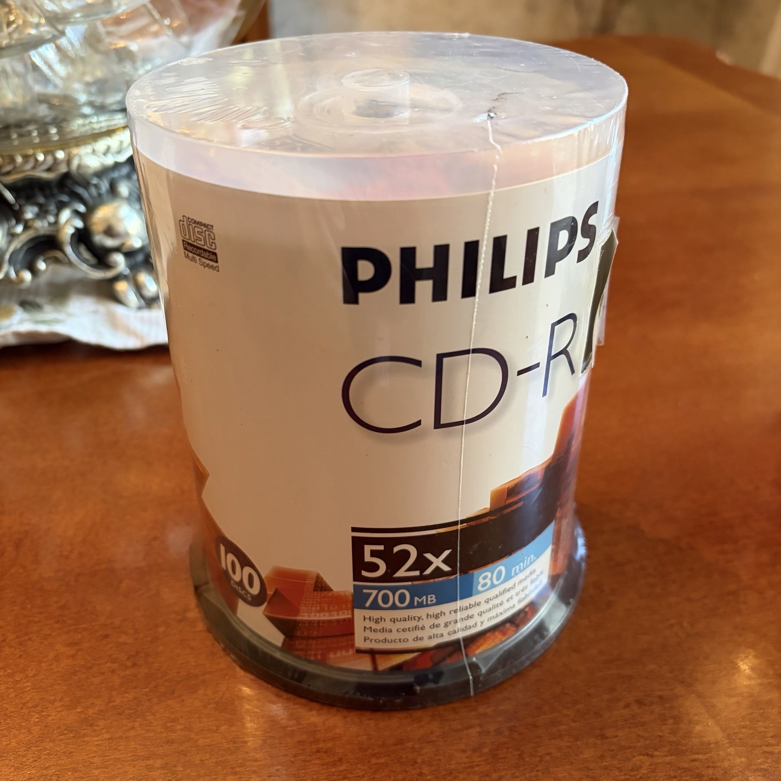 Philips 100 CD-R Blank 52X - 700MB - 80Min Brand New Sealed