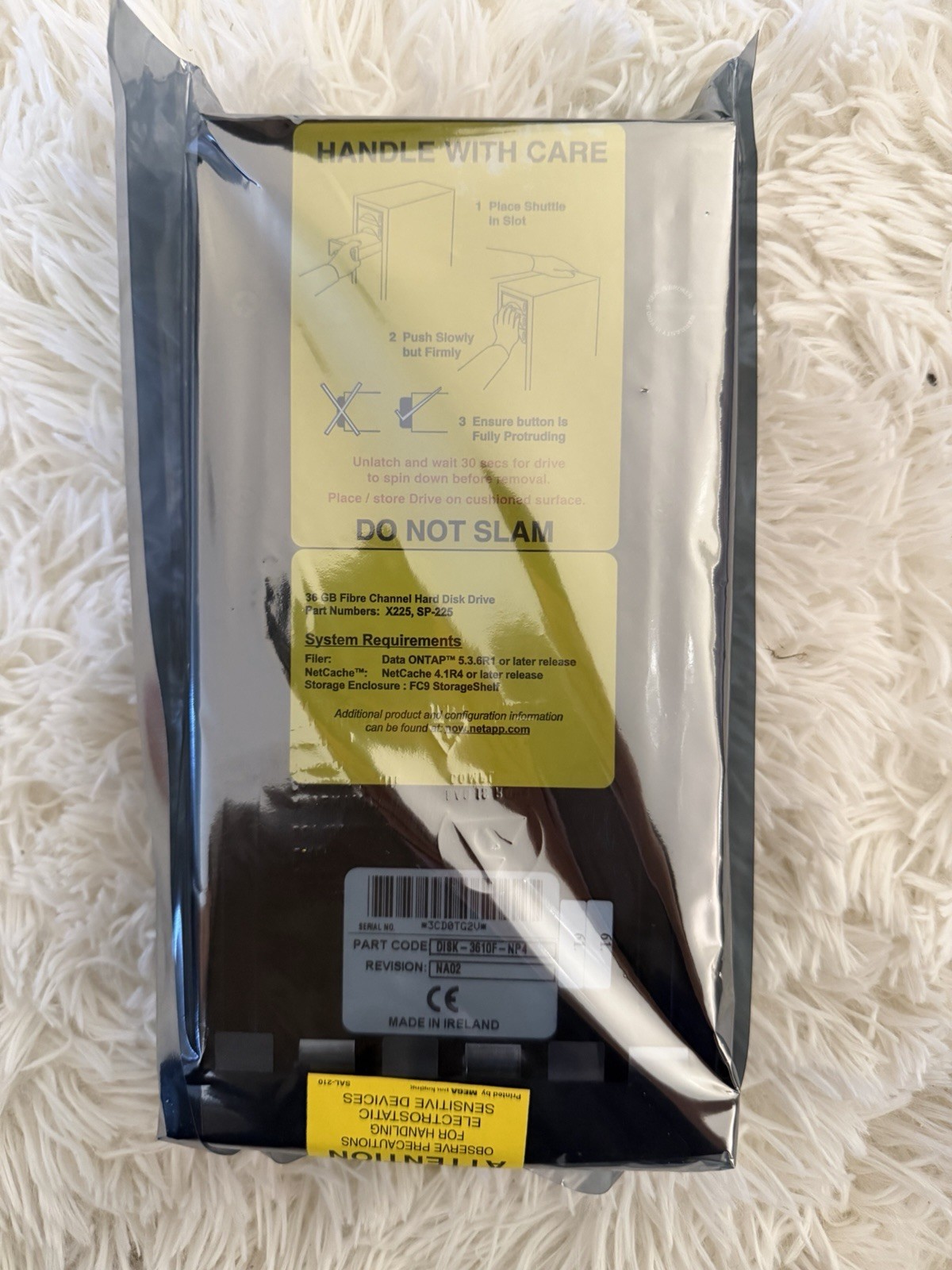 NetApp 36GB Fibre Channel HDD DISK-3610F-NP4 X225 SP-225 NEW SEALED