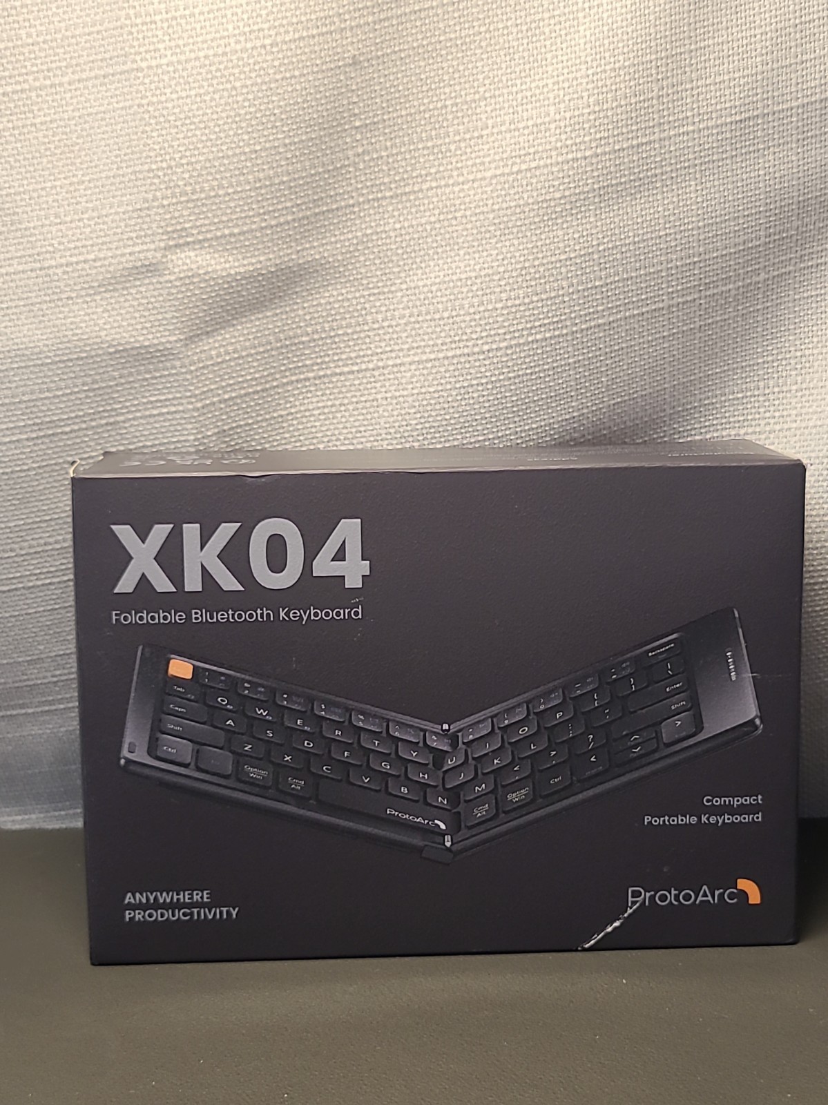 ProtoArc XK04 Foldable Bluetooth Keyboard, Portable, Rechargeable, Compact Light