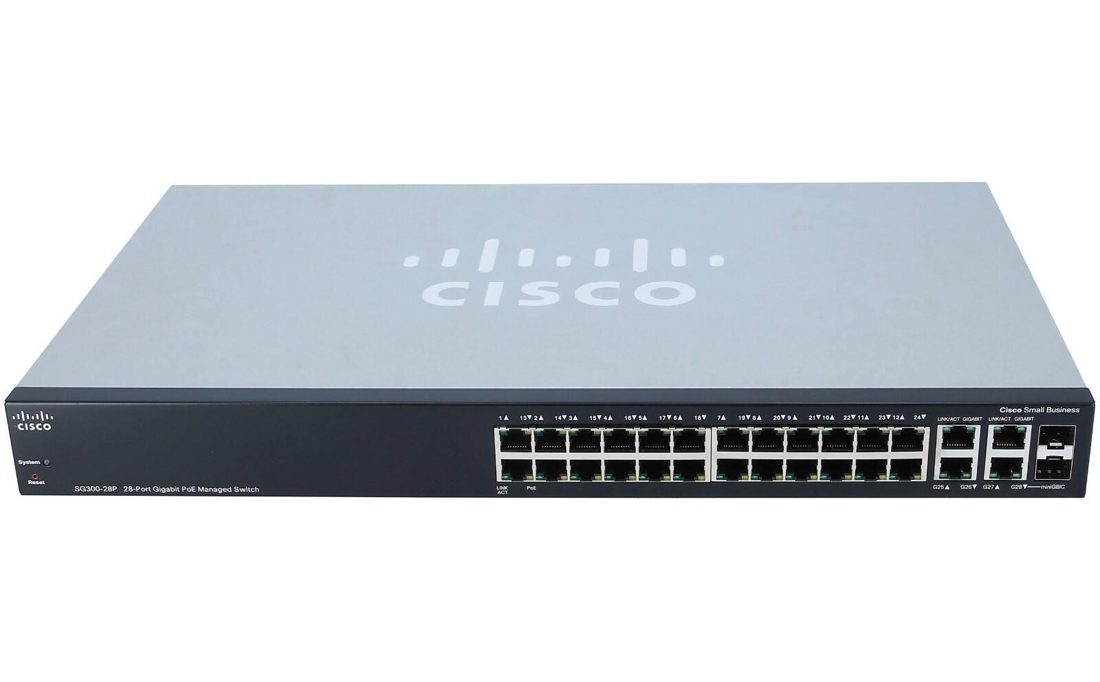 Cisco SG300-28P-K9  28-Port Gigabit PEO Managed Switch Open Box